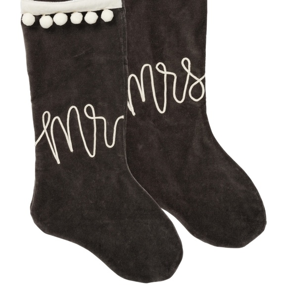NEW Primitives by Kathy Mr. & Mrs. Velvet Stocking Set - Picture 2 of 2